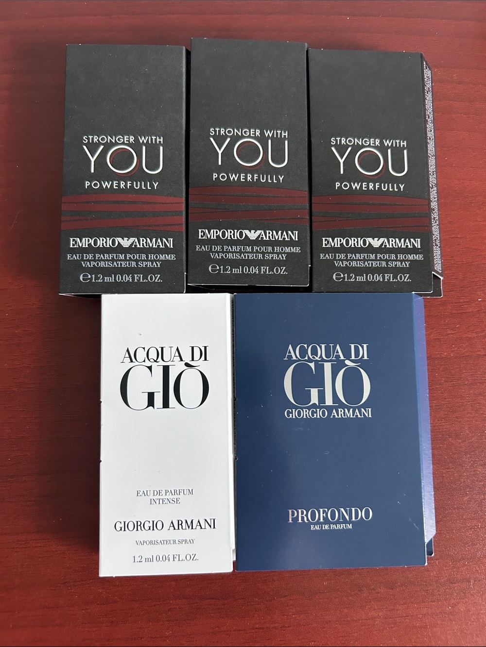 5 pieces men’s samples collection